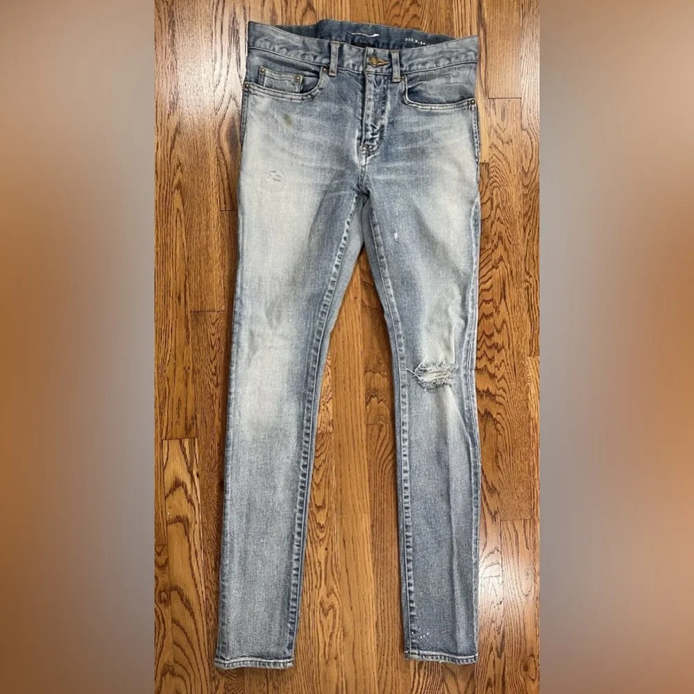 Saint Laurent Jeans Tapped Skinny Fit Blue Men’s Size 29 - Picture 1 of 10